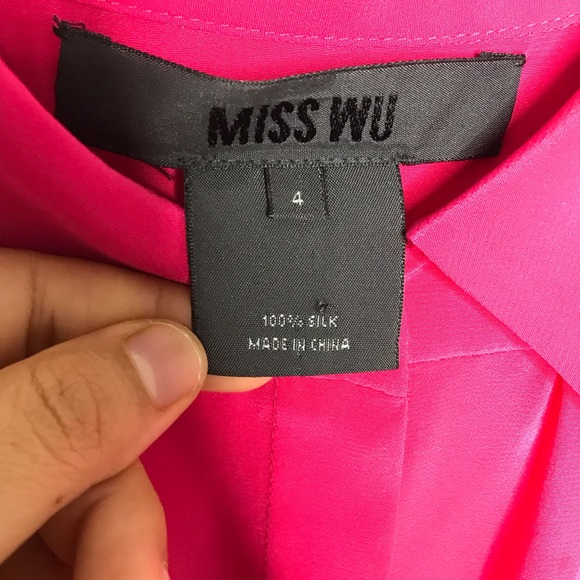 JASON WU Miss Wu Vera 100% Silk Button Down Shirt - Picture 5 of 6